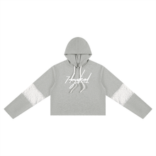 Load image into Gallery viewer, Signature Cropped Lace-Panel Hoodie