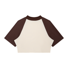 Load image into Gallery viewer, Golden Hour Stride Raglan Crop T-Shirt
