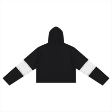 Load image into Gallery viewer, Signature  Cropped Lace-Panel Hoodie
