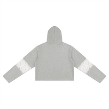 Load image into Gallery viewer, Signature  Cropped Lace-Panel Hoodie
