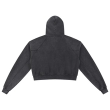 Load image into Gallery viewer, Snow Washed 7daywknd Cropped Hoodie
