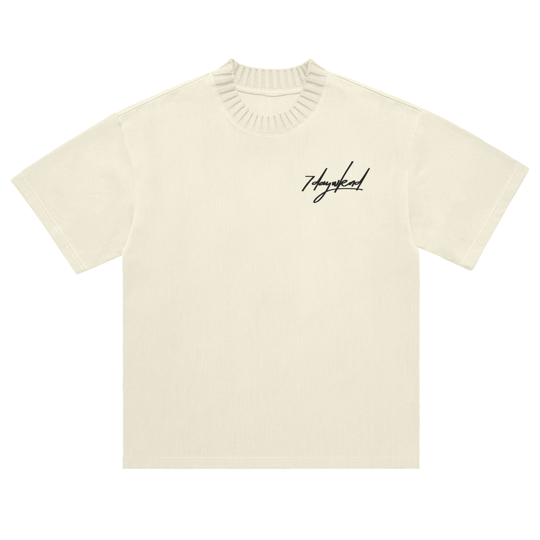 Signature Knitted Neck T-Shirt – 7daywknd Signature Knitted Neck T-Shirt – 7daywknd