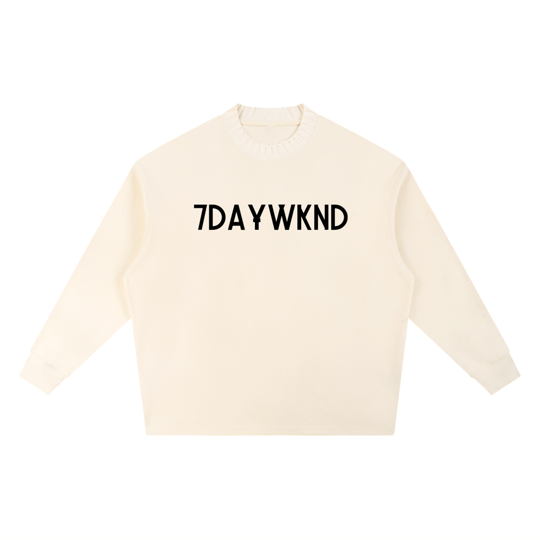 Knitted Round Neck Oversize Sweatshirt